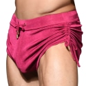 Andrew Christian Sensual Rib Adjustable Shorts - Magenta