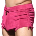 Andrew Christian Sensual Rib Adjustable Shorts - Magenta