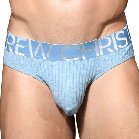 Andrew Christian Slip Almost Naked Essential Rib Bleu Ciel