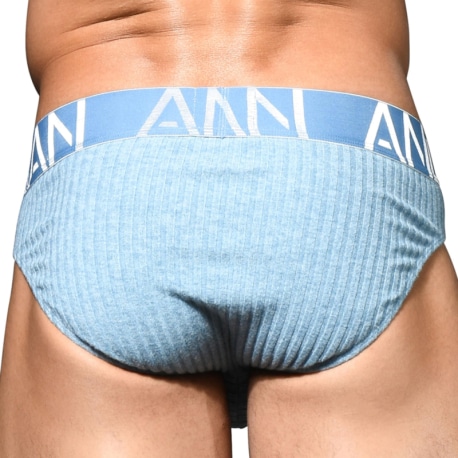 Andrew Christian Almost Naked Essential Rib Briefs - Ocean Blue