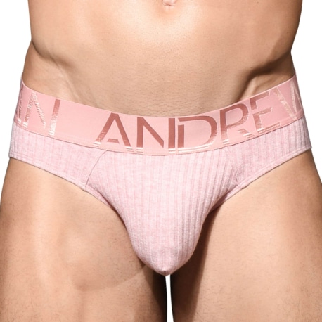 Andrew Christian Almost Naked Essential Rib Briefs - Pink