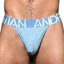 Andrew Christian String Y-Back Almost Naked Essential Rib Bleu Ciel