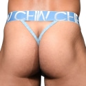 Andrew Christian Almost Naked Essential Rib Y-Back Thong - Ocean Blue