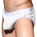 Andrew Christian Slip CoolFlex Modal Show-It Blanc Chiné