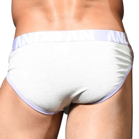 Andrew Christian Slip CoolFlex Modal Show-It Blanc Chiné