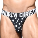 Andrew Christian Almost Naked Polka Dots Tanga Briefs - Black