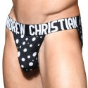 Andrew Christian Almost Naked Polka Dots Tanga Briefs - Black