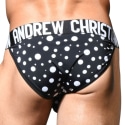 Andrew Christian Slip Tanga Almost Naked Polka Dots Noir