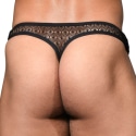 Andrew Christian Almost Naked Seductive Lace Ring Thong - Black