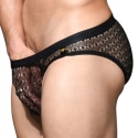 Andrew Christian Almost Naked Seductive Lace Briefs - Black