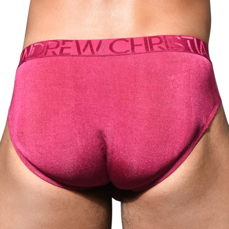 Andrew Christian Almost Naked Sensual Rib Briefs - Magenta