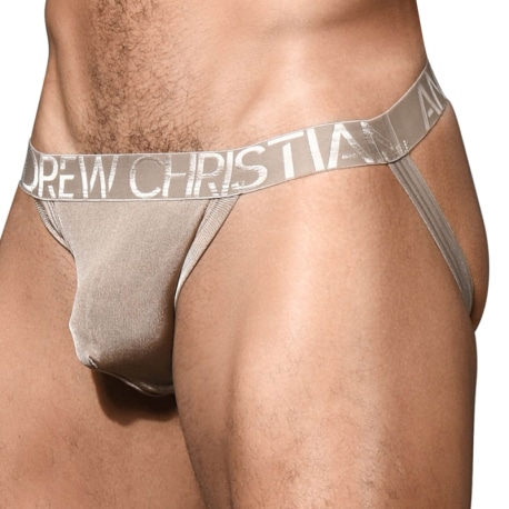 Andrew Christian Almost Naked Sensual Rib Jock - Bronze