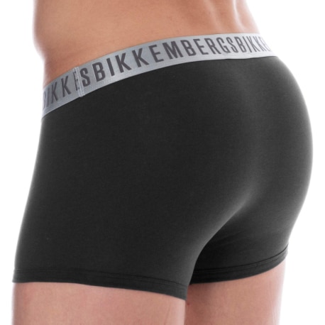 Bikkembergs Lot de 2 Boxers Silver Coton Noirs