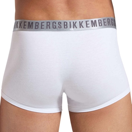 Bikkembergs 2-Pack Silver Cotton Boxer Briefs - White