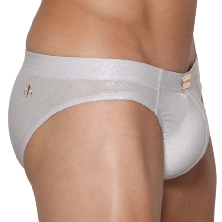 Marcuse Glisten Briefs - White - Silver