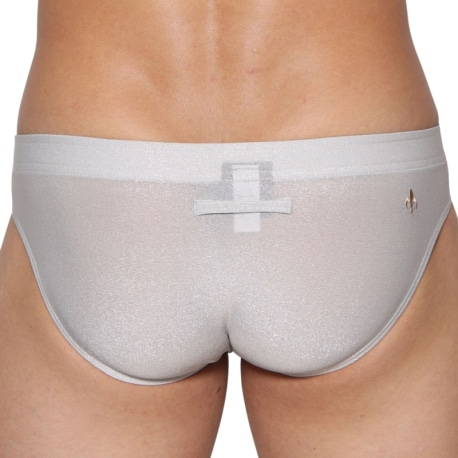 Marcuse Glisten Briefs - White - Silver