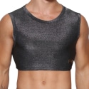 Marcuse Glisten Crop Top - Black - Silver