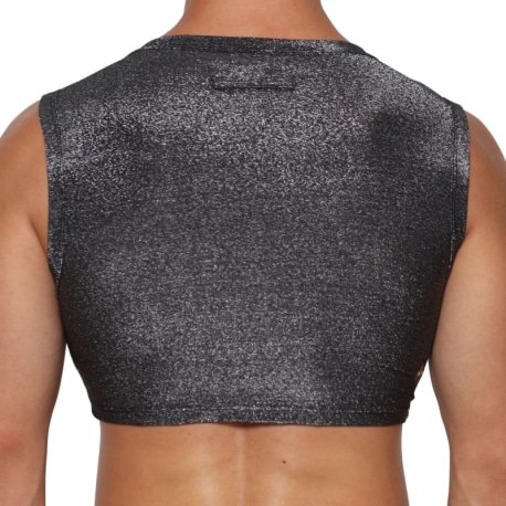 Marcuse Glisten Crop Top - Black - Silver