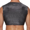 Marcuse Crop Top Glisten Noir - Argent