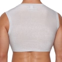 Marcuse Glisten Crop Top - White - Silver