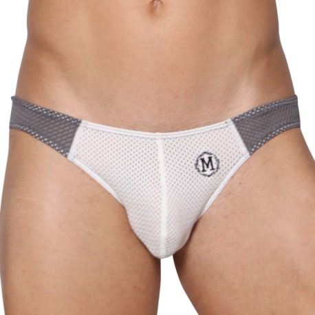 Marcuse Tahiti Bikini Briefs - White - Grey