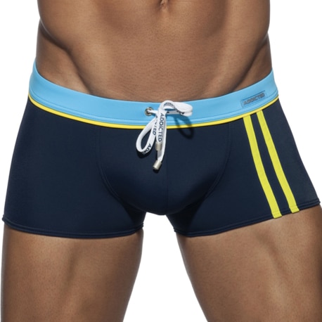 Addicted Sport Detail Binding Swim Trunks - Navy