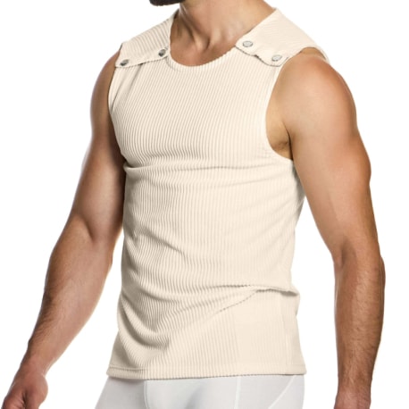 Modus Vivendi Débardeur Corduroy Blanc Cassé