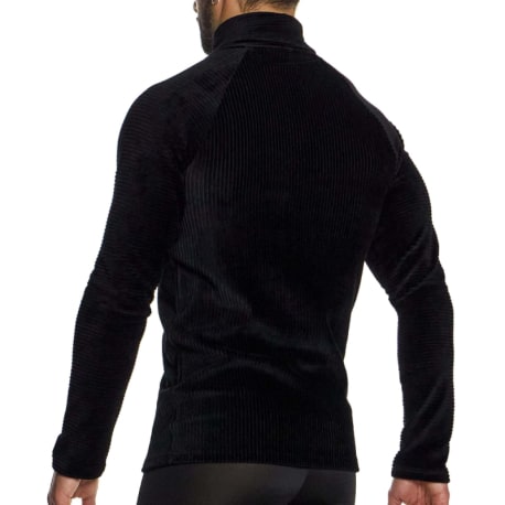 Modus Vivendi T-Shirt Col Roulé Corduroy Noir