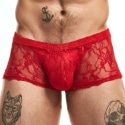 Intymen Boxer Lingerie Dentelle Rouge