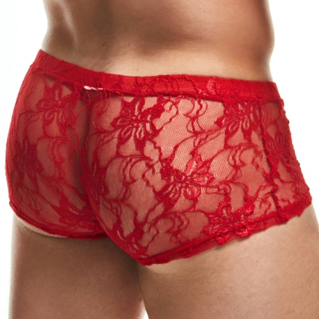 Intymen Lingerie Lace Trunks - Red