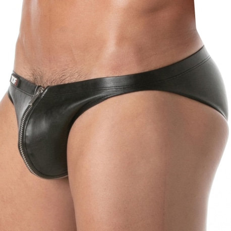 TOF Paris Kinky Zip Bikini Briefs - Black