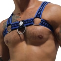 Breedwell Daddy's Favorite Bulldog Harness - Blue - Black