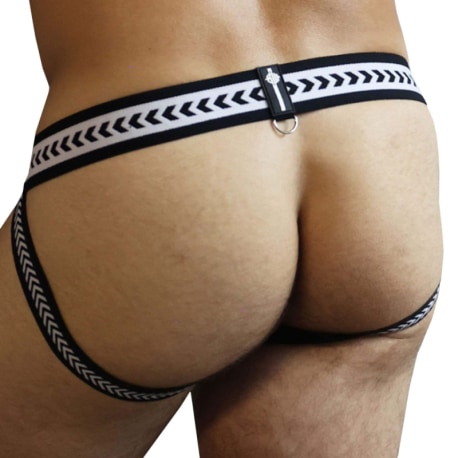 Breedwell Jock Strap Daddy's Favorite Noir - Blanc