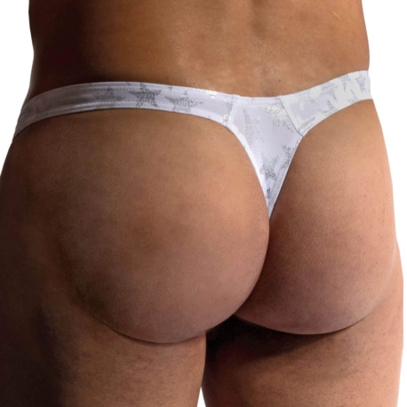 Manstore M2421 Tower Thong - White - Silver