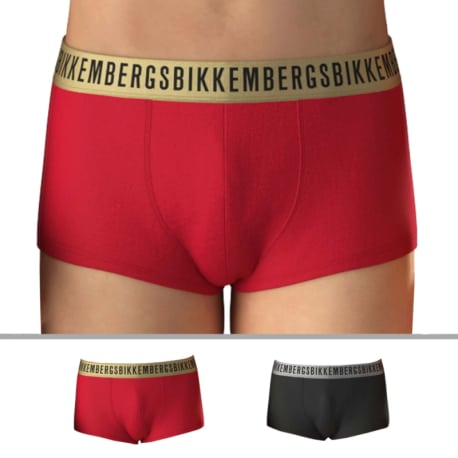 Bikkembergs 2-Pack Christmas Boxer Briefs - Black - Red