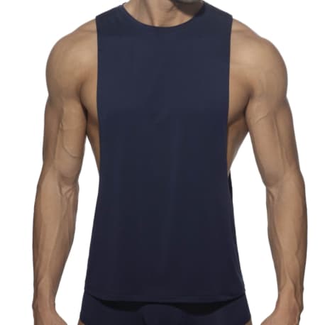 Addicted Veloz Dry Low Rider Tank Top - Navy