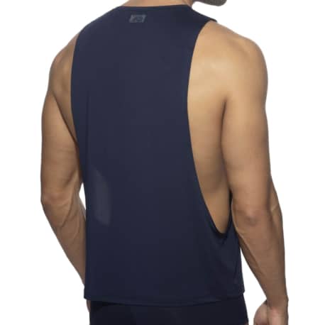 Addicted Veloz Dry Low Rider Tank Top - Navy