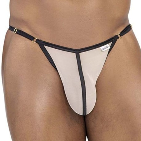 CandyMan Mesh Thong - Beige