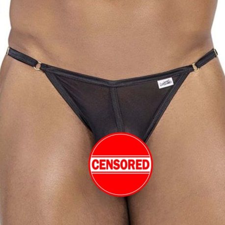 CandyMan Mesh Thong - Black