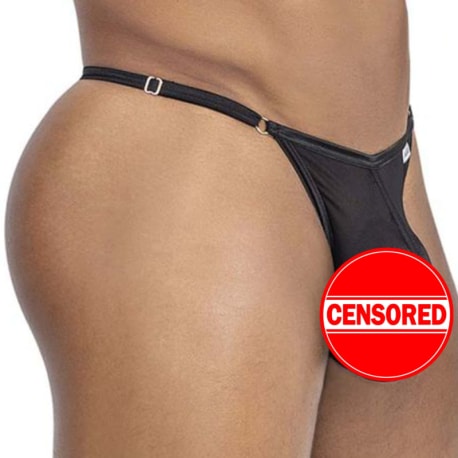 CandyMan Mesh Thong - Black