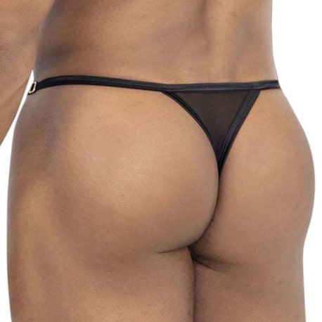 CandyMan Mesh Thong - Black