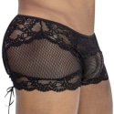 CandyMan Lace and Mesh Trunks - Black