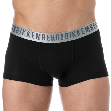 Bikkembergs Lot de 2 Boxers Silver Coton Noirs