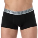 Bikkembergs 2-Pack Silver Cotton Boxer Briefs - Black