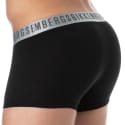 Bikkembergs 2-Pack Silver Cotton Boxer Briefs - Black