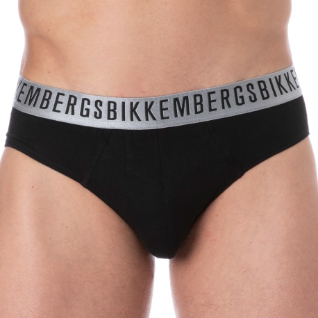 Bikkembergs Lot de 2 Slips Christmas Noir - Rouge