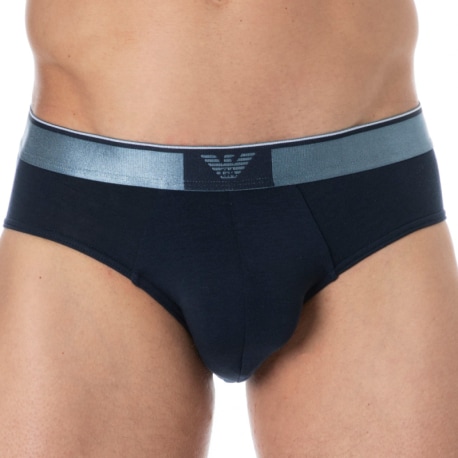 Emporio Armani Tech Wool Briefs - Navy