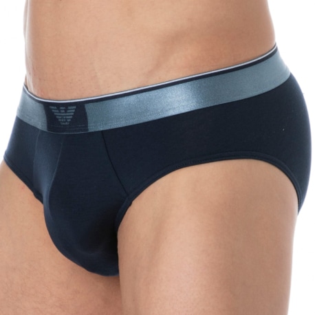 Emporio Armani Slip Tech Wool Bleu Marine