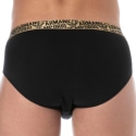 Emporio Armani Slip Shiny Logoband Coton Noir