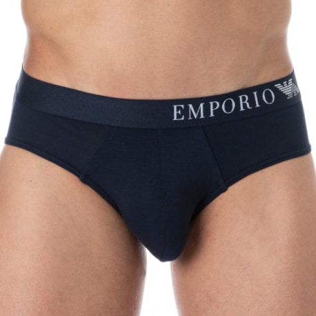 Emporio Armani Eco Viscose Briefs - Navy